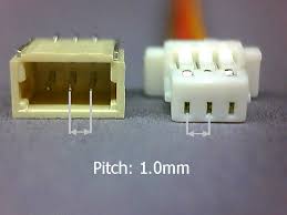 A JST-SH 3-pin plug with 1.0mm pitch shown.